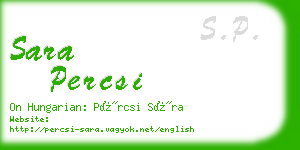 sara percsi business card